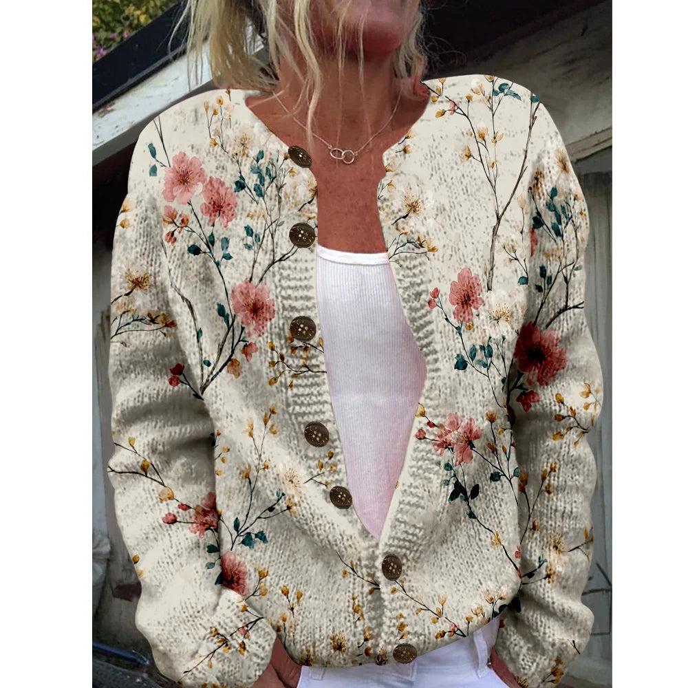 Lily | Floral Knit Cardigan