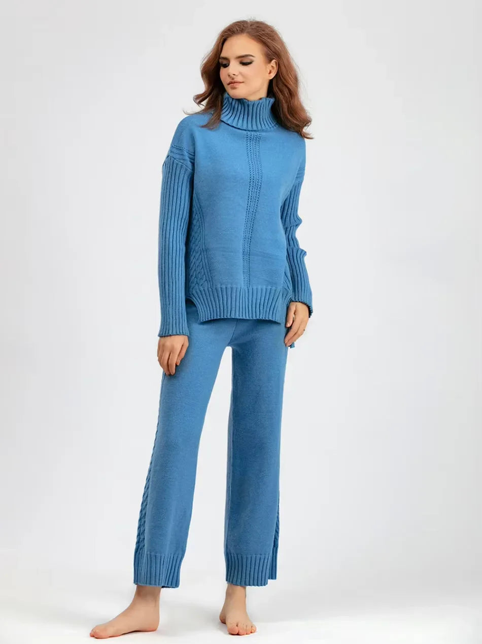 Rachel | High-Neck Knit Lounge Set