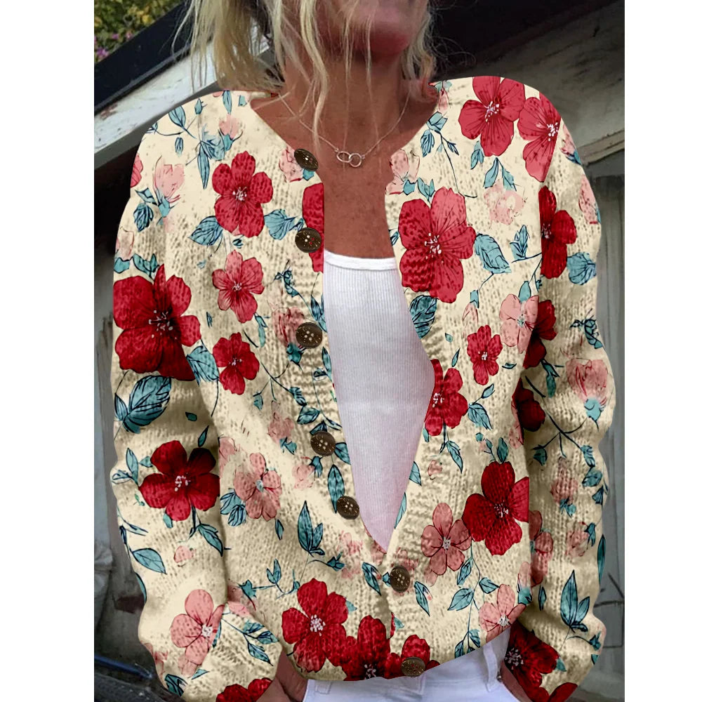 Willow | Floral Knit Cardigan