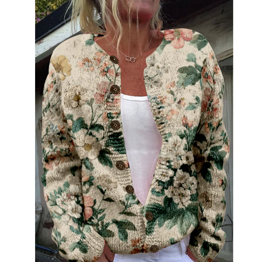 Harper | Floral Knit Cardigan