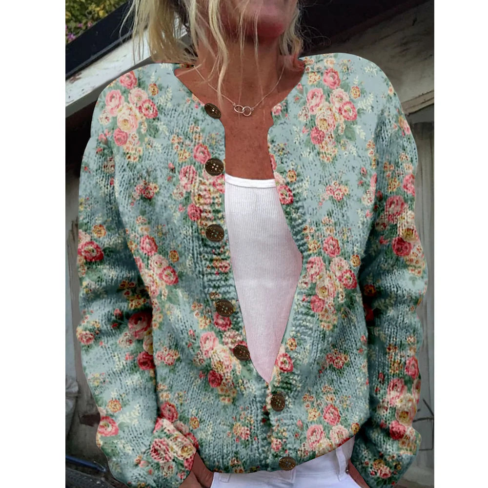 Nova | Floral Knit Cardigan