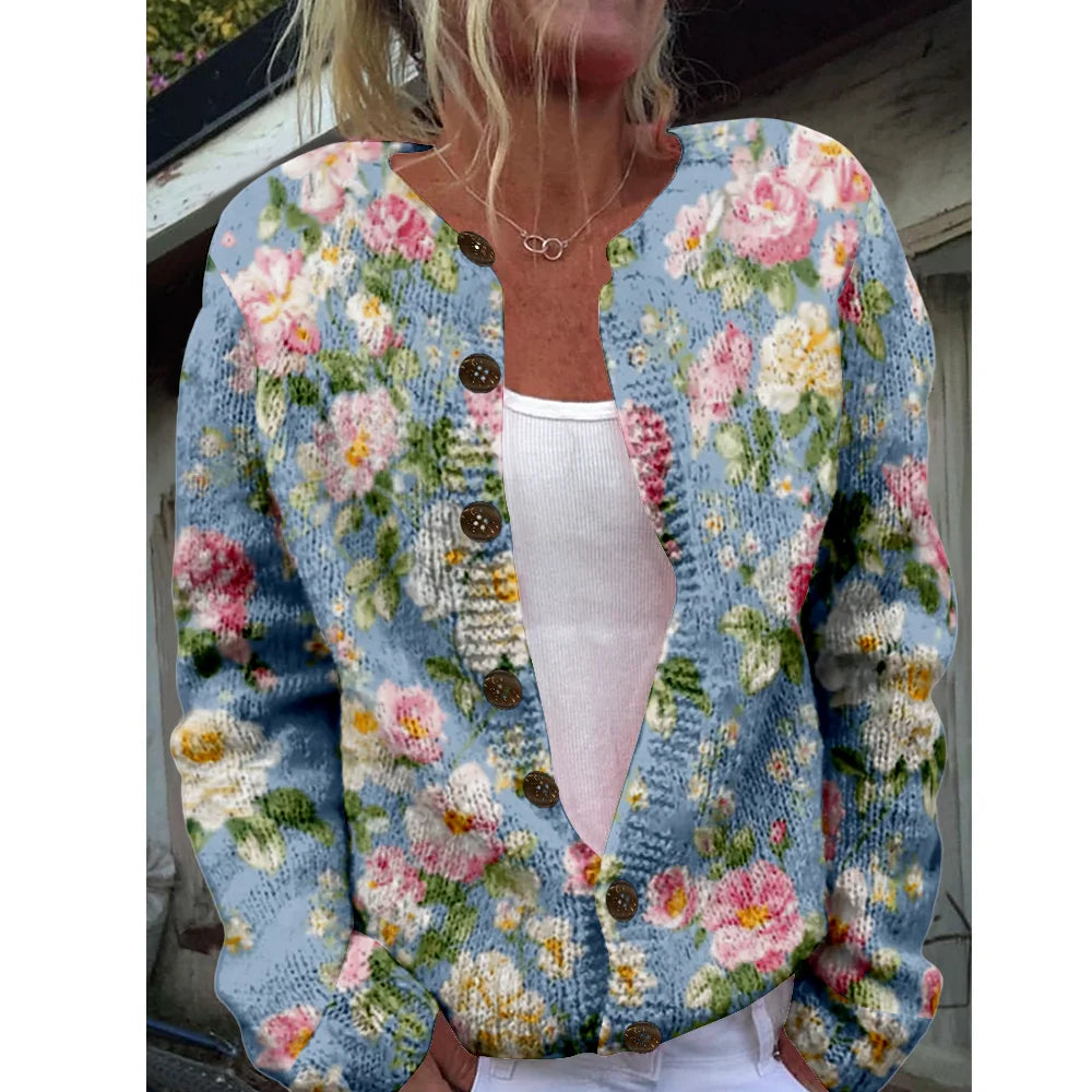Scarlett | Floral Knit Cardigan