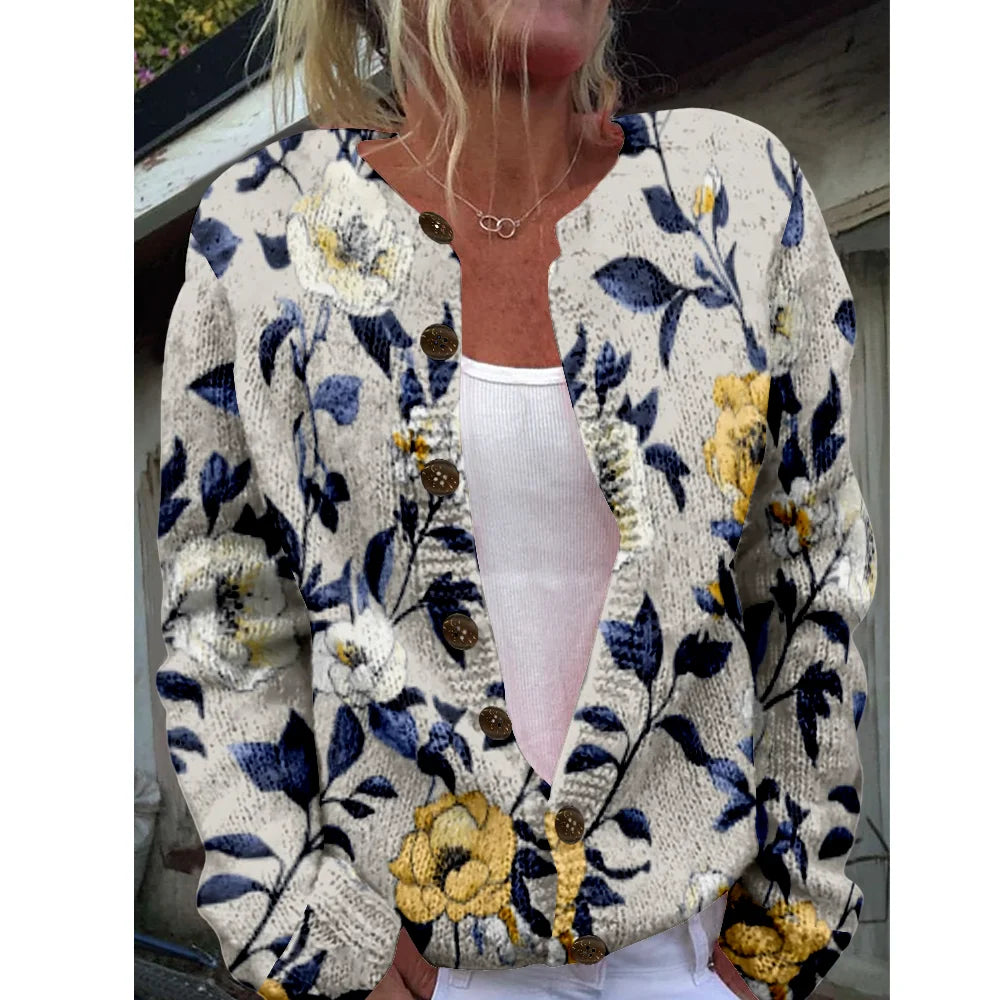 Luna | Floral Knit Cardigan