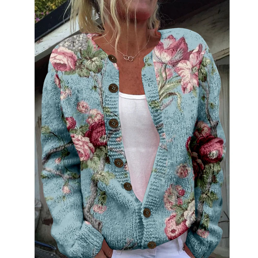 Eleanor | Floral Knit Cardigan