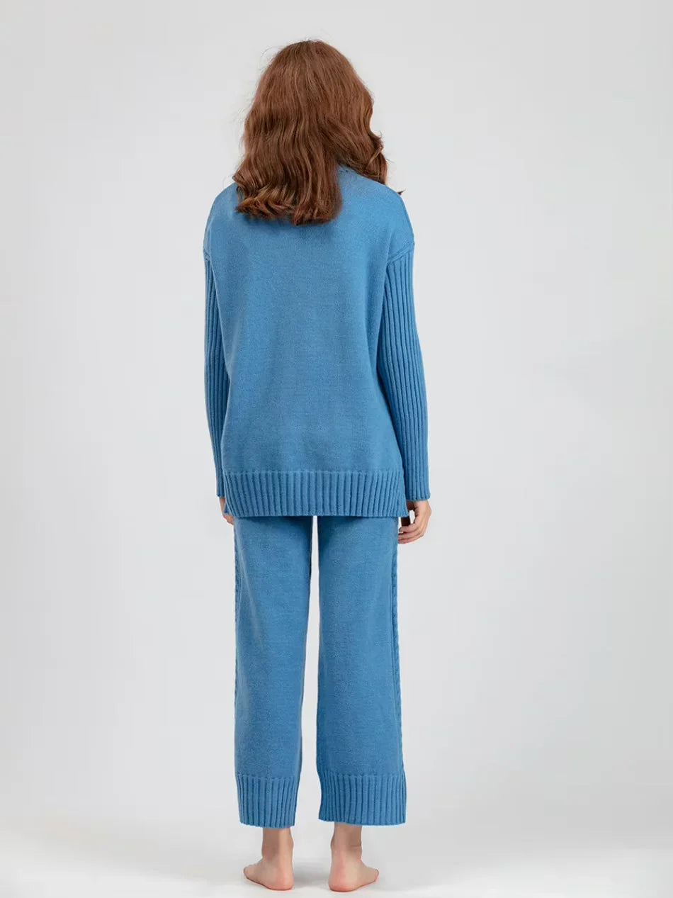 Rachel | High-Neck Knit Lounge Set