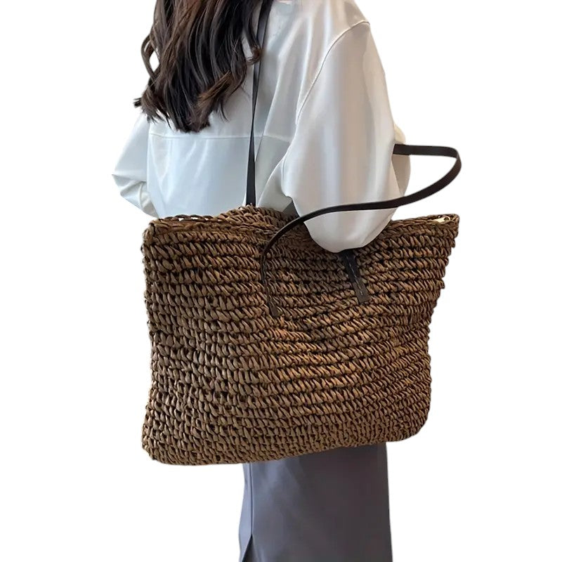 Megan | Spacious Woven Tote