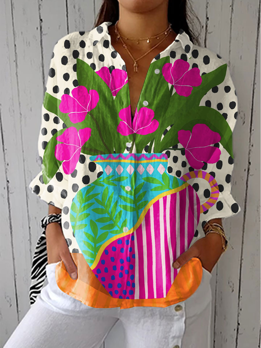 Vivian | Artistic Floral Blouse