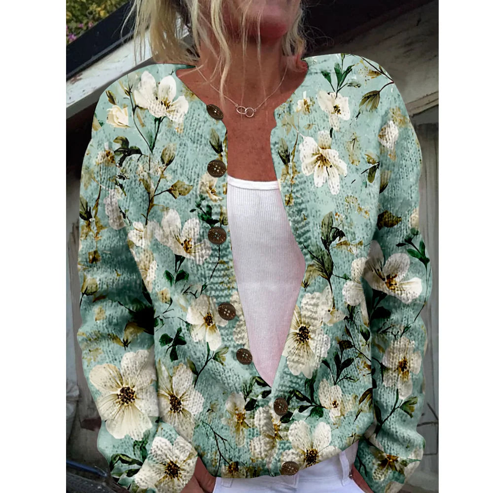 Penelope | Floral Knit Cardigan