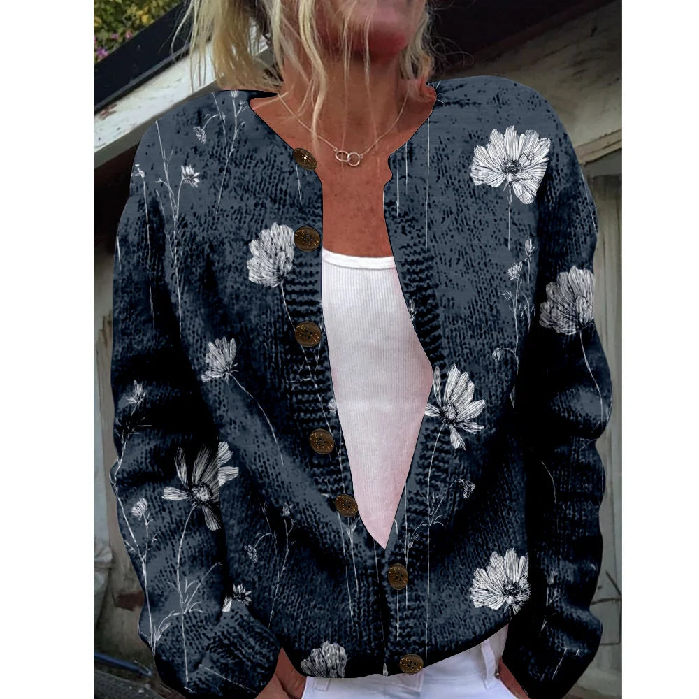 Violet | Floral Knit Cardigan