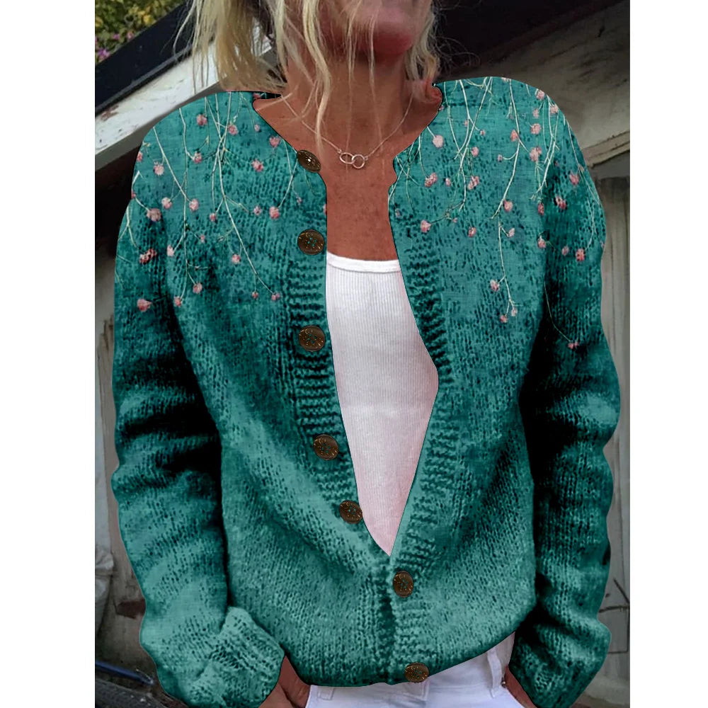 Emilia | Floral Knit Cardigan