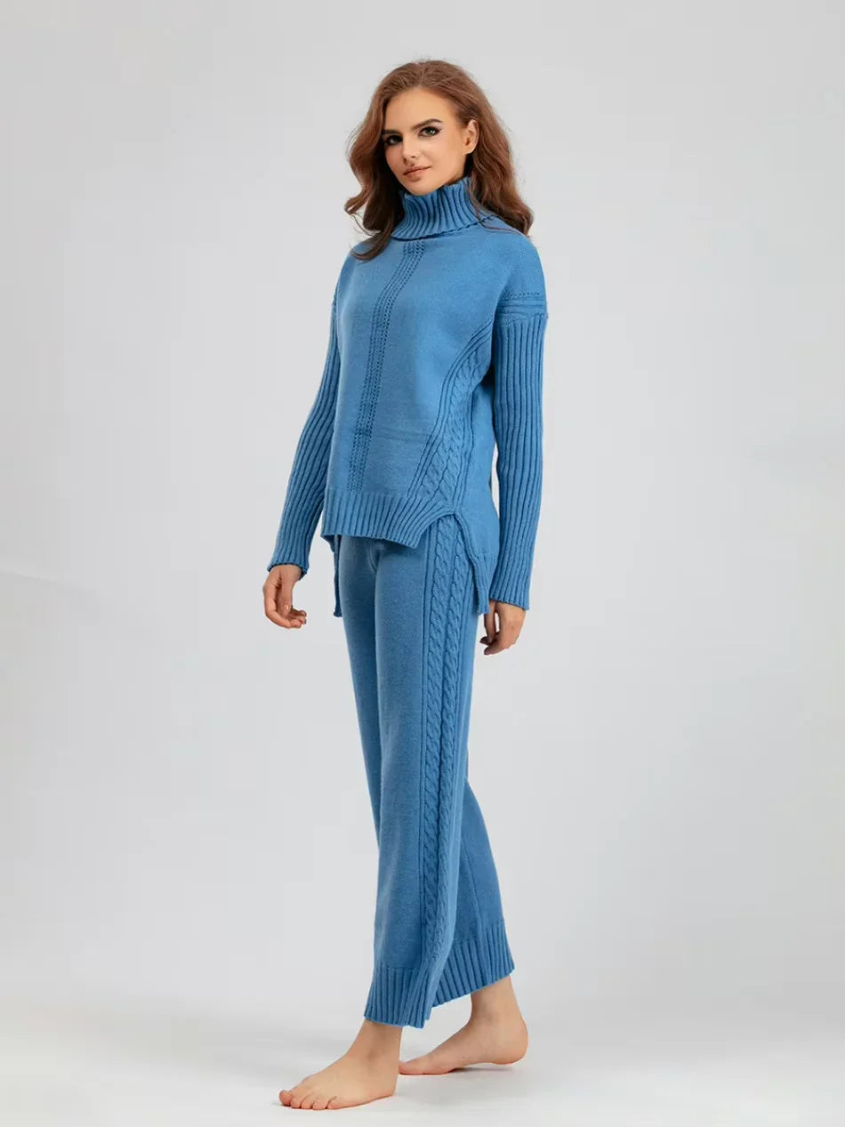 Rachel | High-Neck Knit Lounge Set