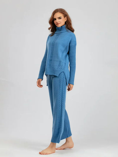Rachel | High-Neck Knit Lounge Set