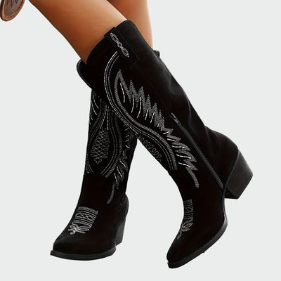Vanessa | Orthopedic Suede Cowboy Boots