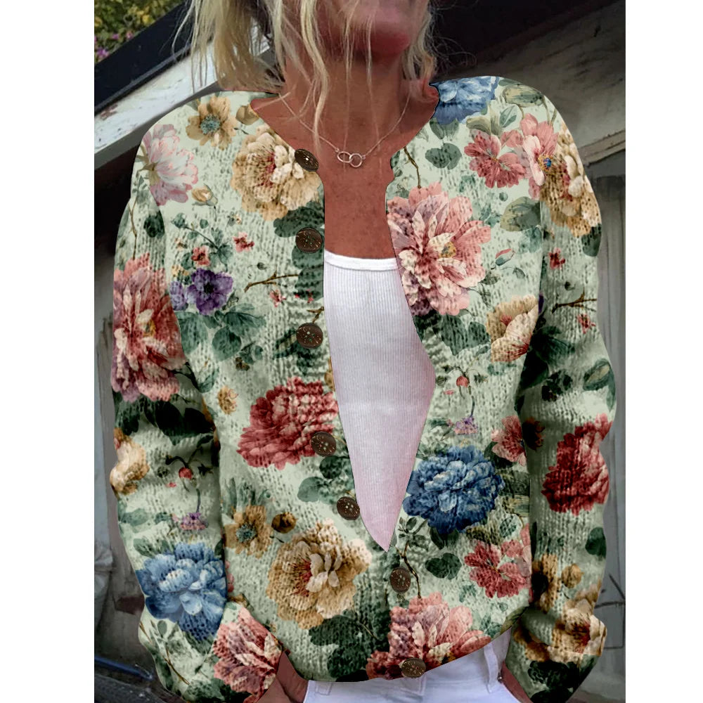 Aurora | Floral Knit Cardigan