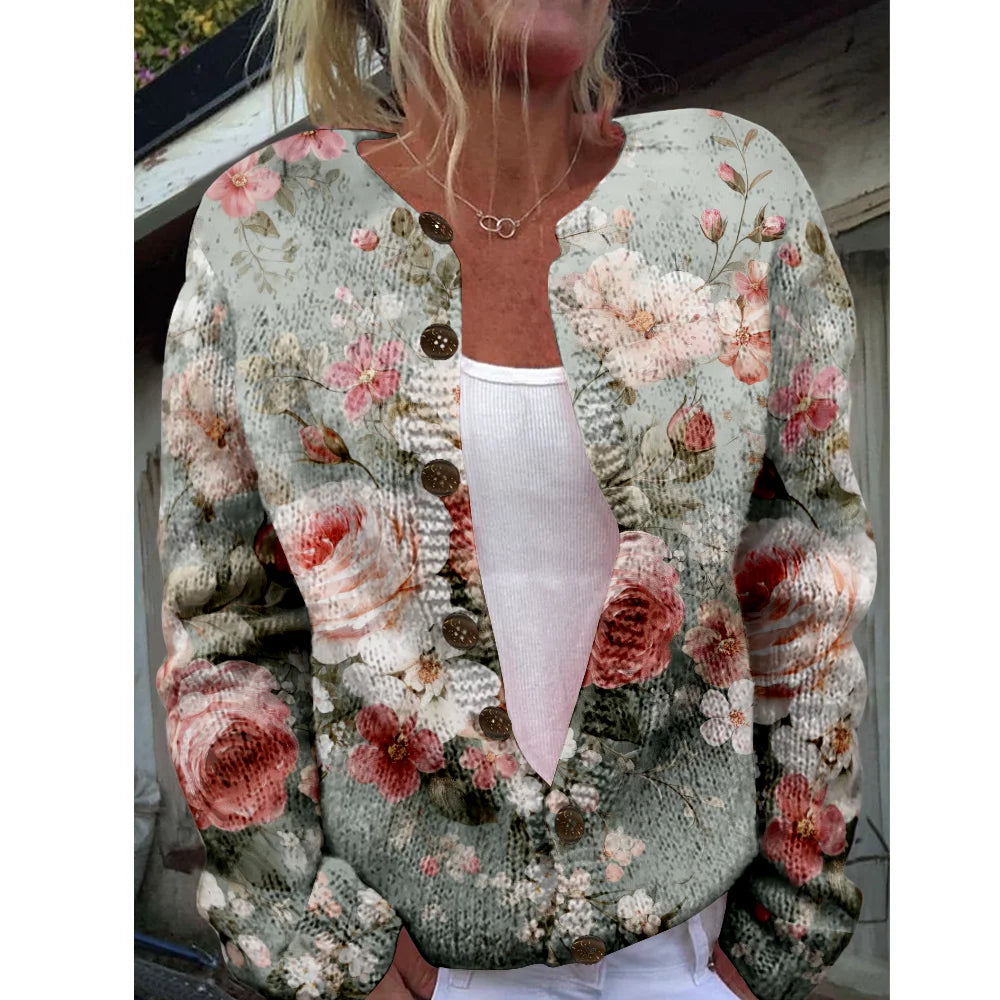 Elizabeth | Floral Knit Cardigan