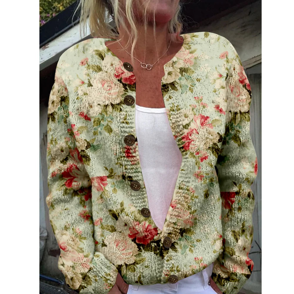 Eliana | Floral Knit Cardigan