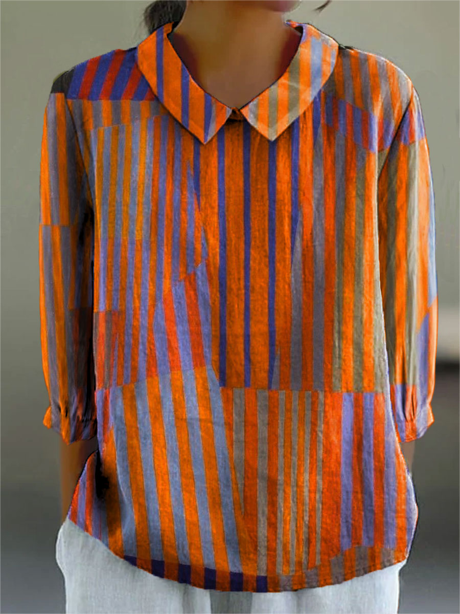 Patrice | Sunset Stripes Blouse