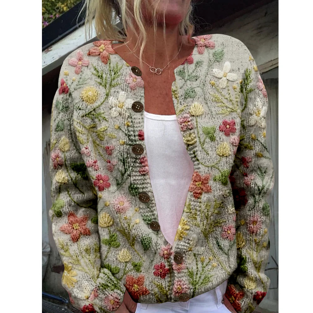 Valentina | Floral Knit Cardigan