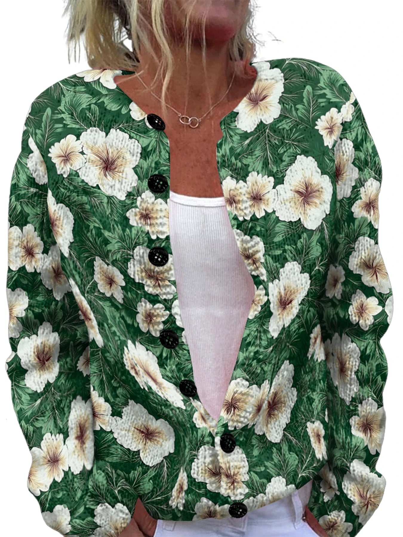 Ella | Floral Knit Cardigan