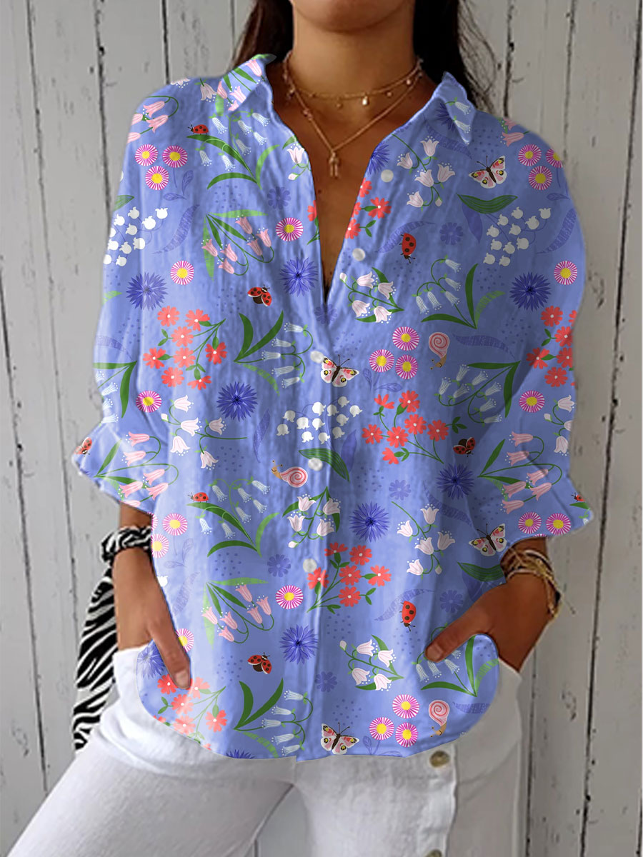 Lydia | Floral Meadow Blouse