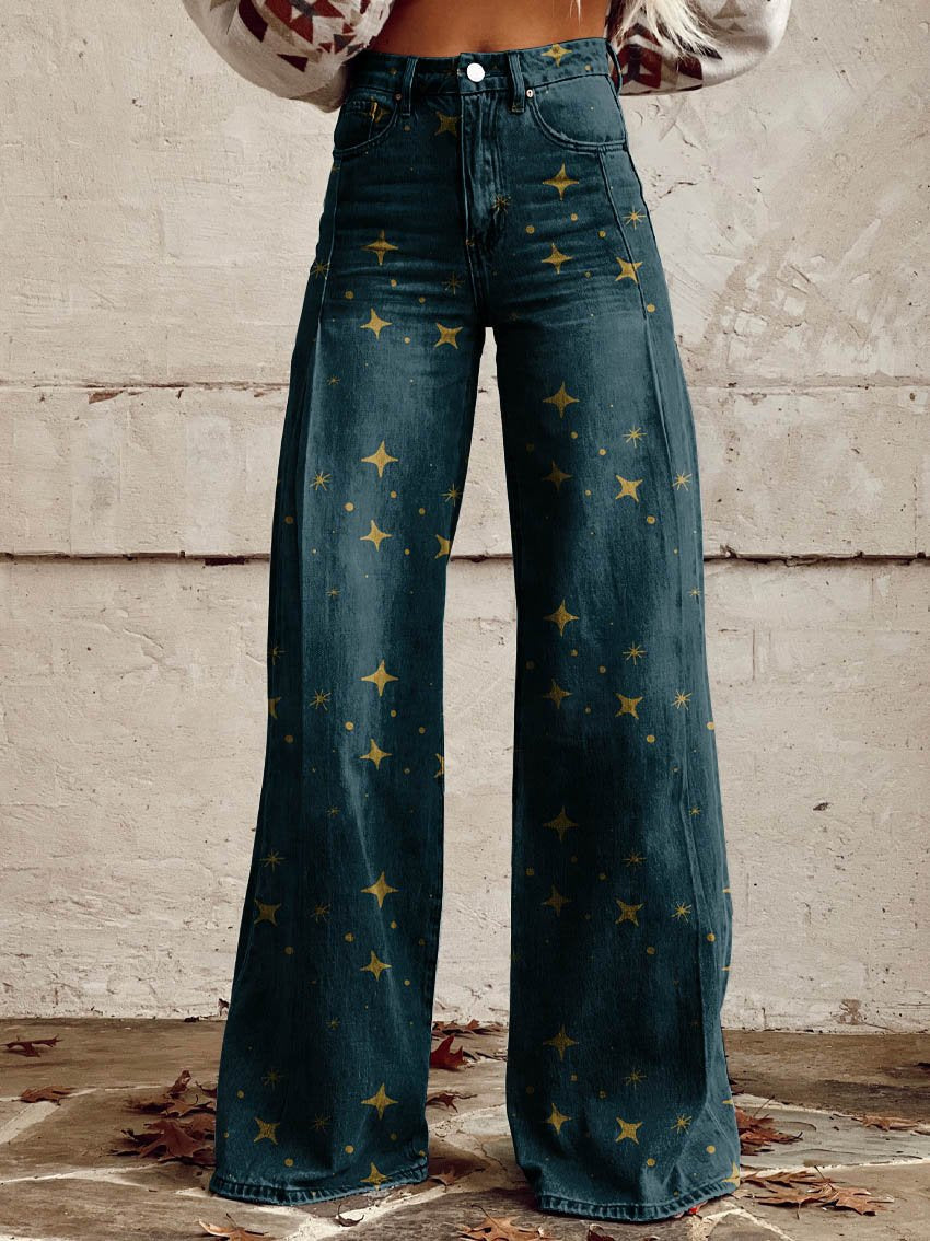 Chloe | Starry Wide-Leg Jeans