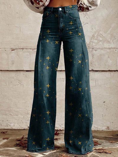 Chloe | Starry Wide-Leg Jeans