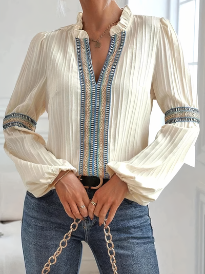 Mia | Elegant V-Neck Blouse