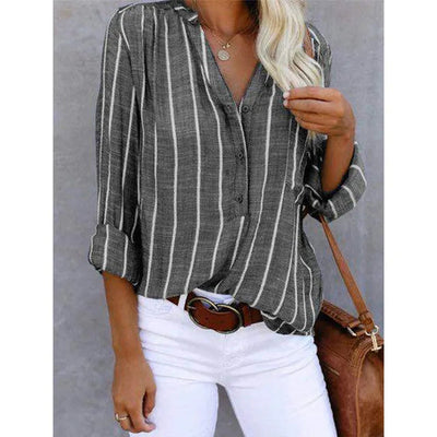 Megan | Striped Summer Blouse