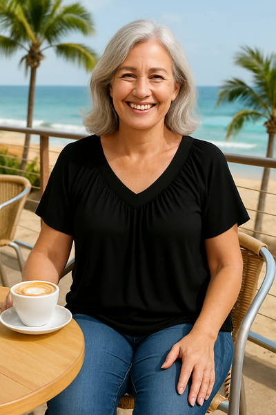 Clara | Flowy V-Neck Top