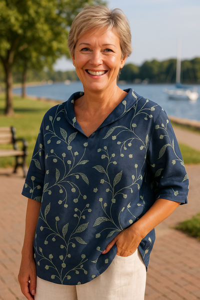 Diana | Linen-Look Relaxed Blouse