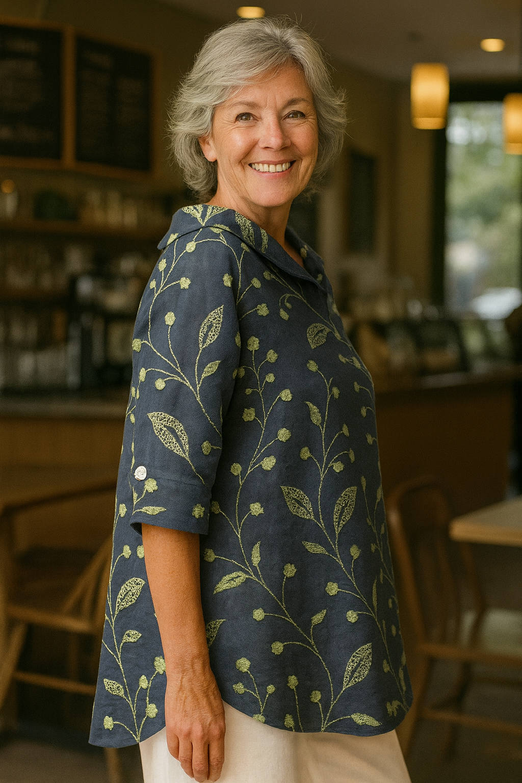 Diana | Linen-Look Relaxed Blouse