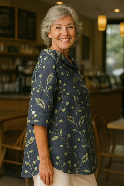 Diana | Linen-Look Relaxed Blouse