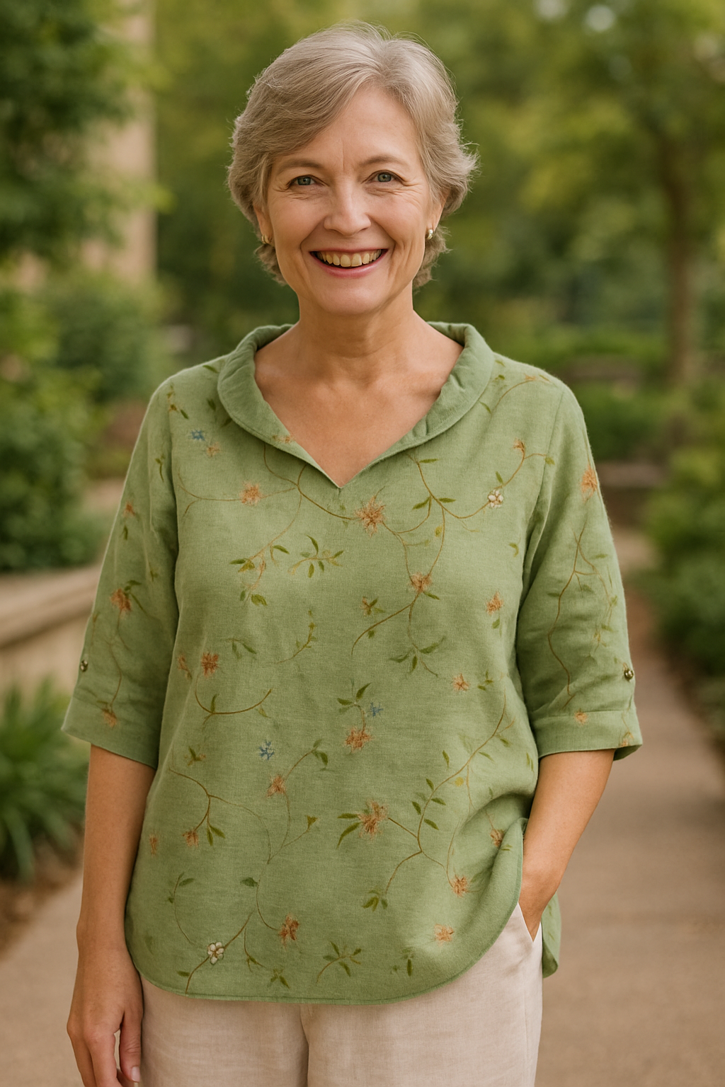 Diana | Linen-Look Relaxed Blouse