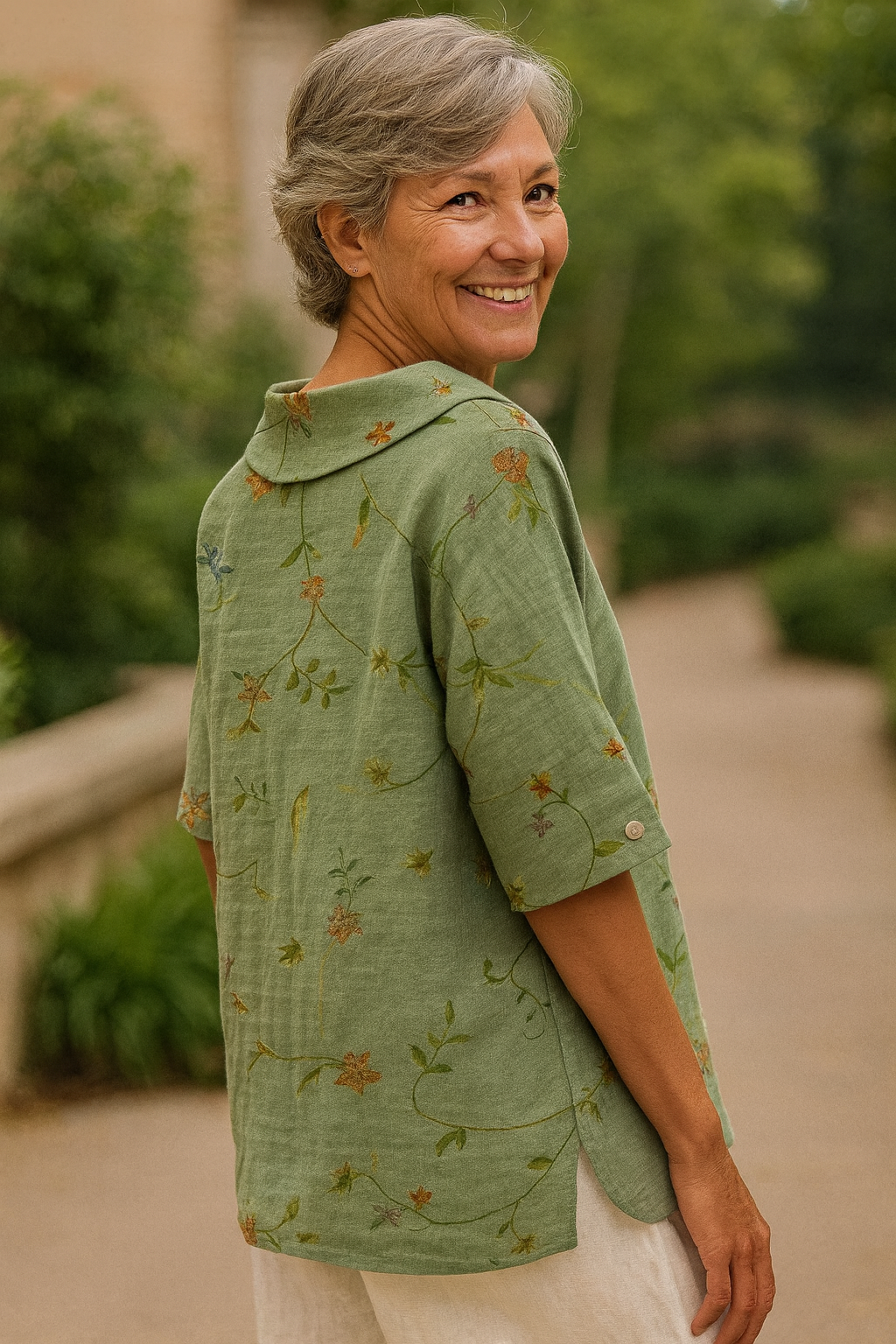 Diana | Linen-Look Relaxed Blouse