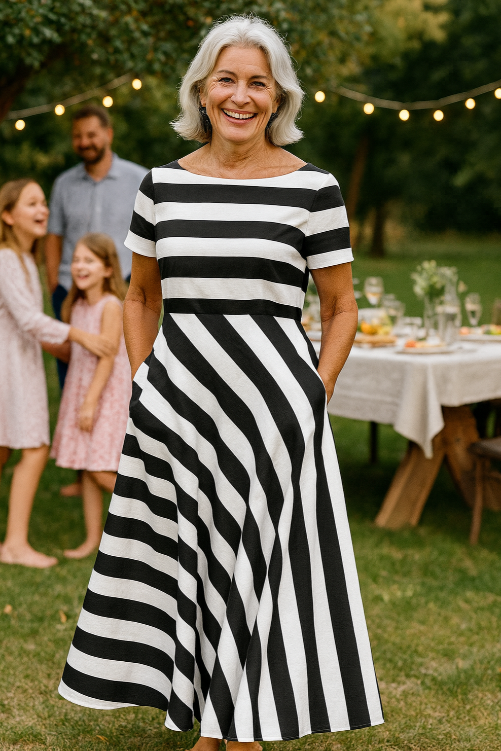 Grace | Coastal Stripe Maxi Dress