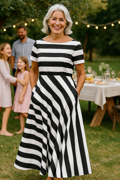 Grace | Coastal Stripe Maxi Dress