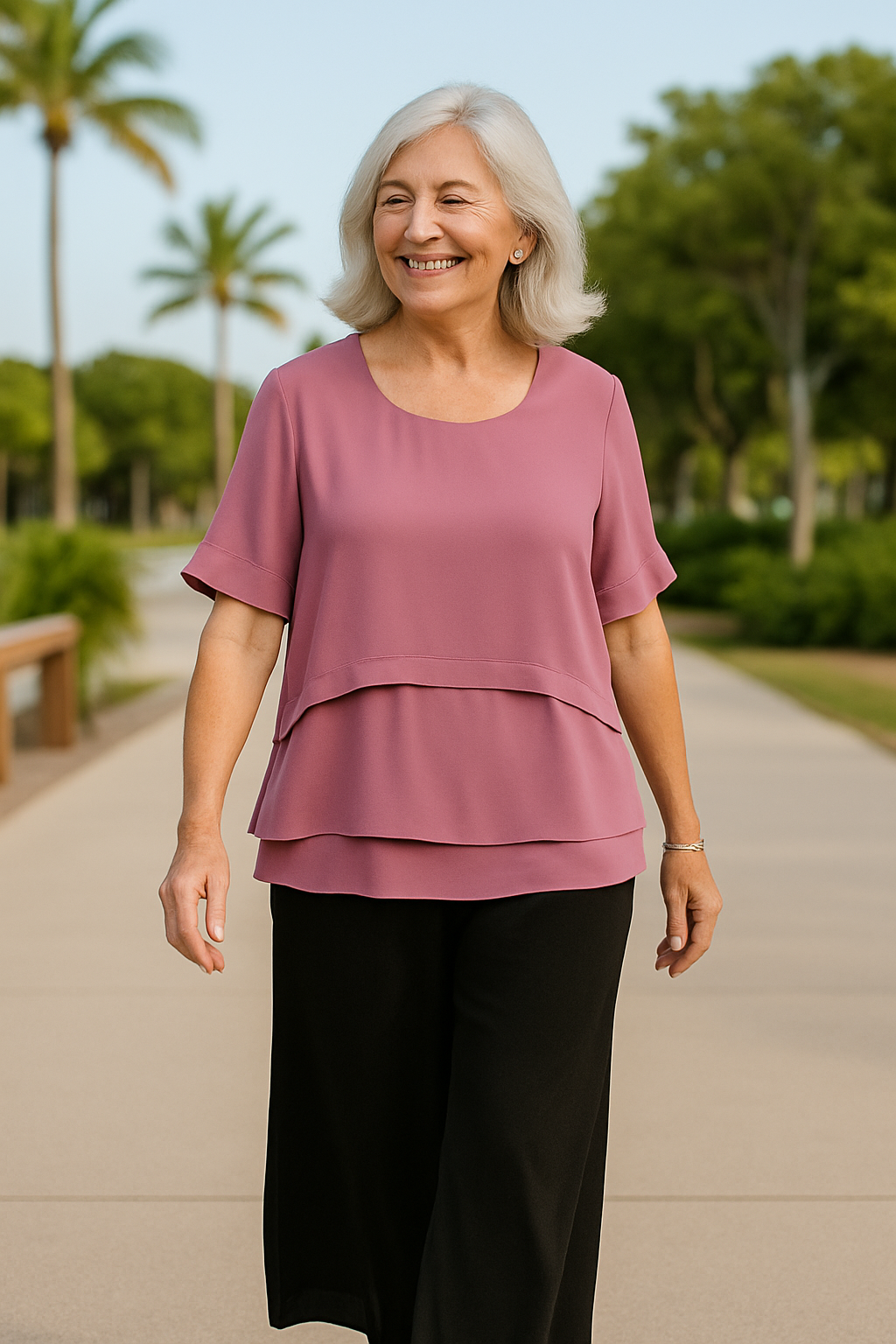 Hannah | Flowy Layered Top