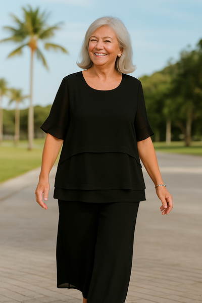 Hannah | Flowy Layered Top