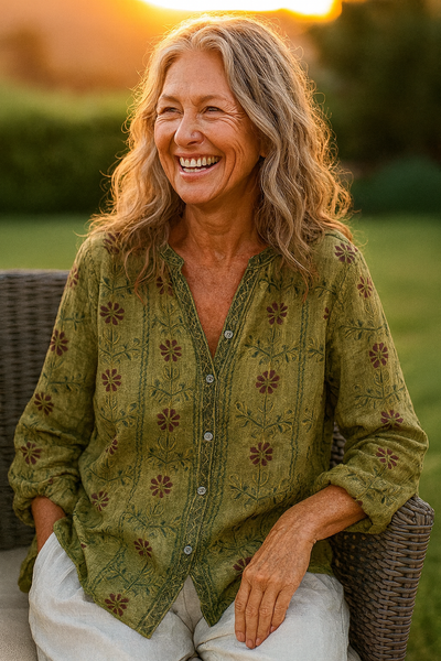 Emily | Flowing V-Neck Blouse