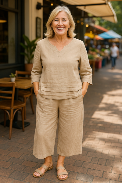 Samantha | Flattering Cotton-Linen Duo