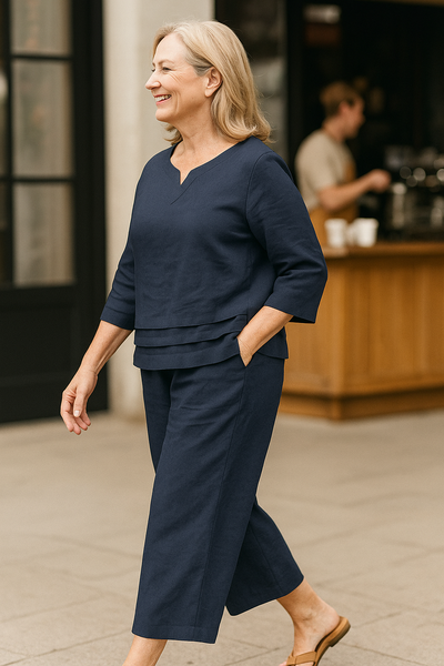 Samantha | Flattering Cotton-Linen Duo