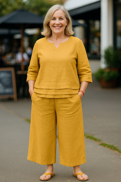 Samantha | Flattering Cotton-Linen Duo