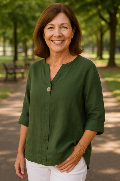 Erin | Classic V-Neck Blouse