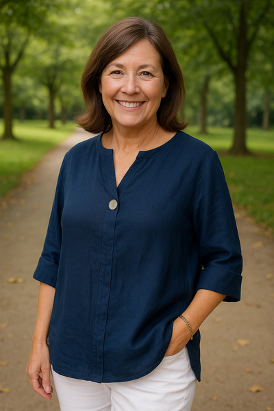 Erin | Classic V-Neck Blouse