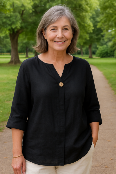 Erin | Classic V-Neck Blouse