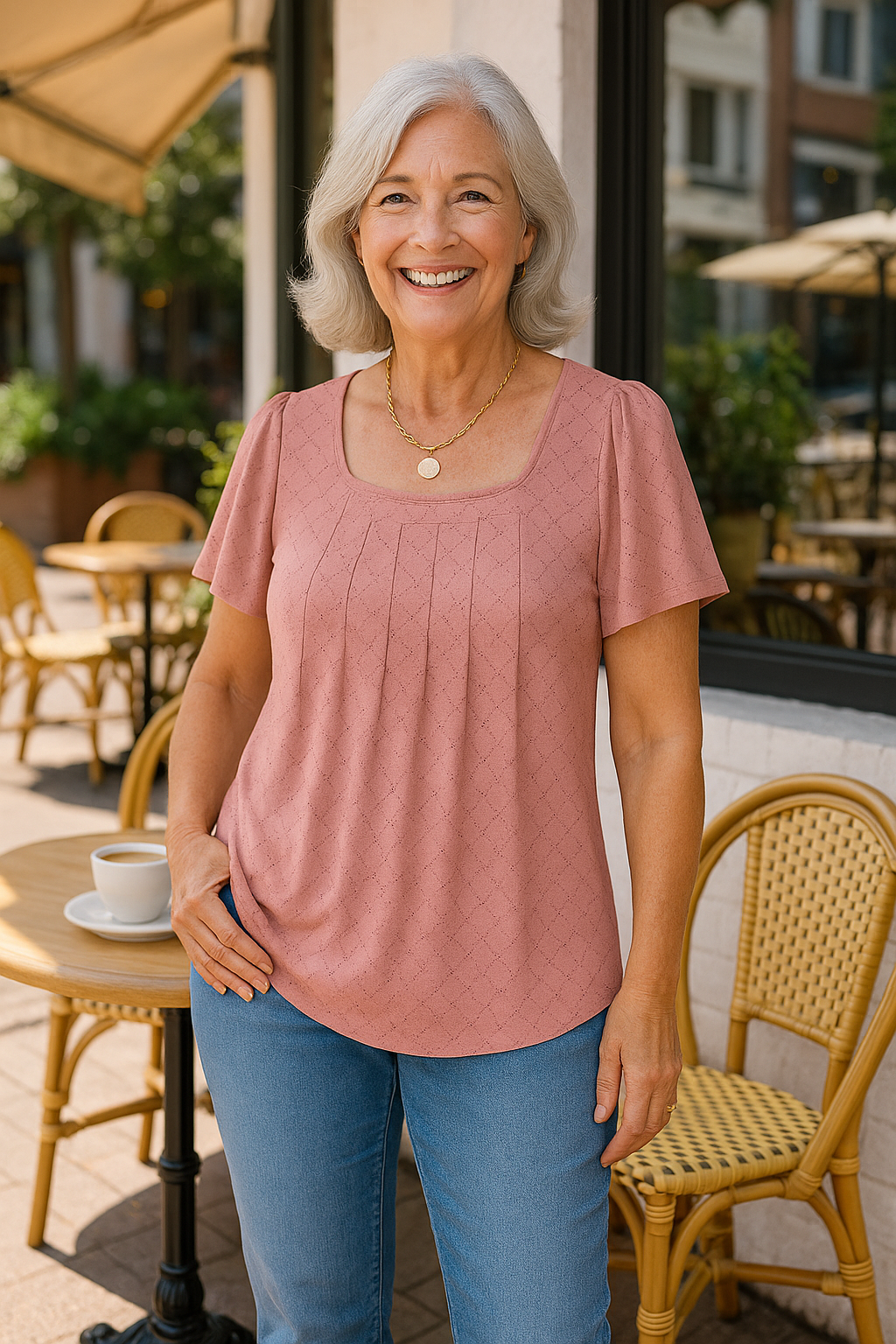 Melissa | Pleated Summer Blouse