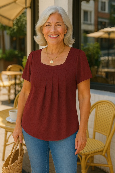 Melissa | Pleated Summer Blouse