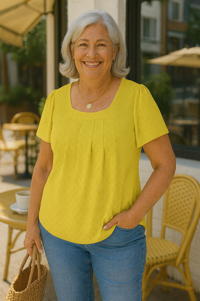 Melissa | Pleated Summer Blouse