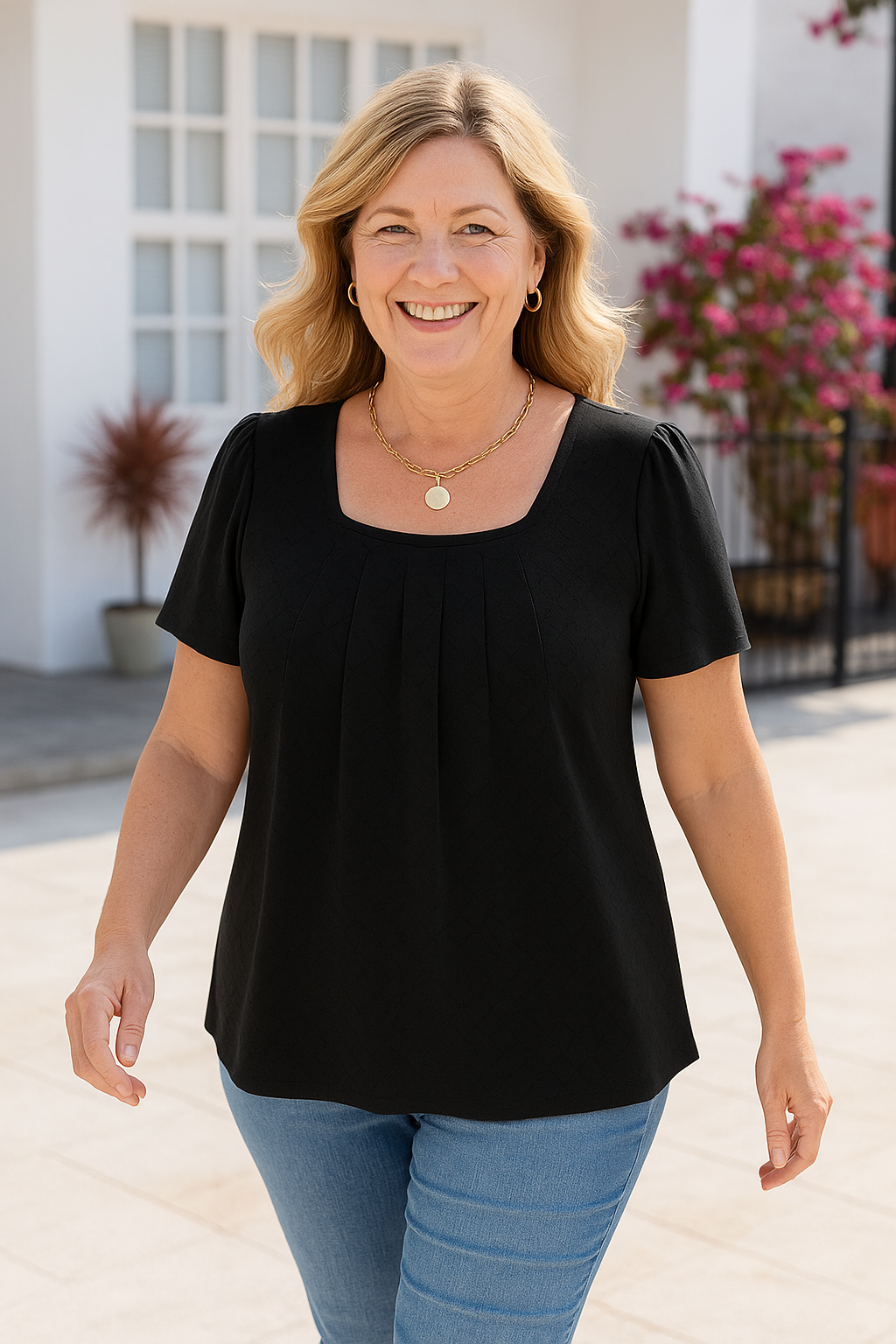 Melissa | Pleated Summer Blouse