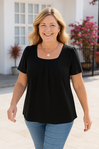 Melissa | Pleated Summer Blouse